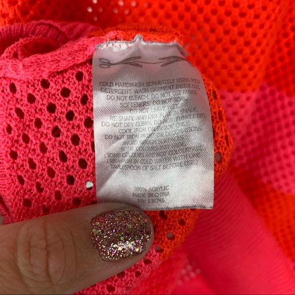 Lorna Jane Willow Mesh Pink Orange Sweater Small - Picture 6 of 9